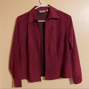 Croft & Borrow Zip Up Jacket - Faux Suede